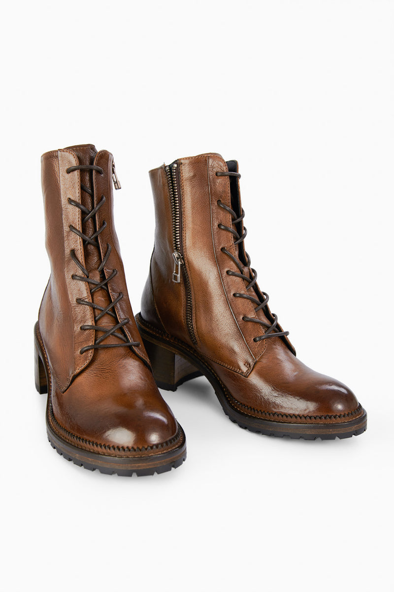 Leather lace up boots discount