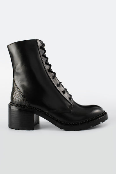 REGENT black lace up boots