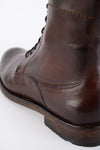 SLOANE timber-brown commando boots.