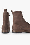 SLOANE mocha-brown commando boots.