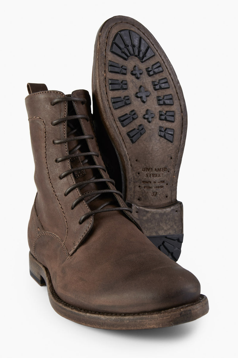 SLOANE mocha commando boots.