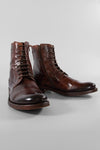 SLOANE timber-brown commando boots.