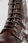 SLOANE timber-brown commando boots.