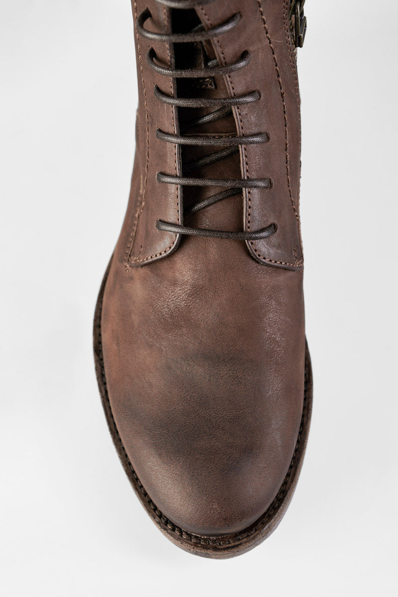 SLOANE mocha-brown commando boots.