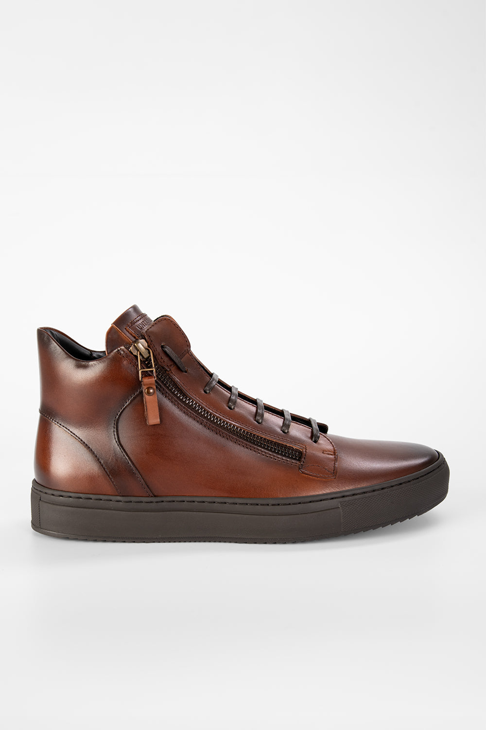 SOHO LOUNGE cocoa-brown patina high sneakers | untamed street | men ...