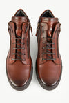 SOHO LOUNGE cocoa patina high sneakers.