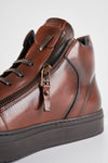 SOHO LOUNGE cocoa patina high sneakers.