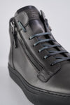 UNTAMED STREET Men Grey Calf-Leather High Top Sneakers SOHO
