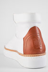 UNTAMED STREET Men White Calf-Leather High Top Sneakers SOHO-EDGE