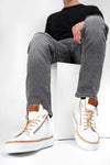 UNTAMED STREET Men White Calf-Leather High Top Sneakers SOHO