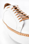 UNTAMED STREET Men White Calf-Leather Low Top Sneakers SOHO