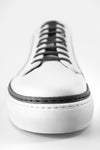 UNTAMED STREET Men White-Grey Calf-Leather Low Top Sneakers SOHO-EDGE