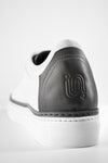 UNTAMED STREET Men White-Grey Calf-Leather Low Top Sneakers SOHO-EDGE