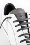 UNTAMED STREET Men White-Grey Calf-Leather Low Top Sneakers SOHO-EDGE