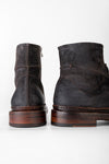 YORK lava-grey suede welted laceless boots.