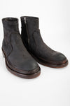 YORK lava-grey welted laceless boots.