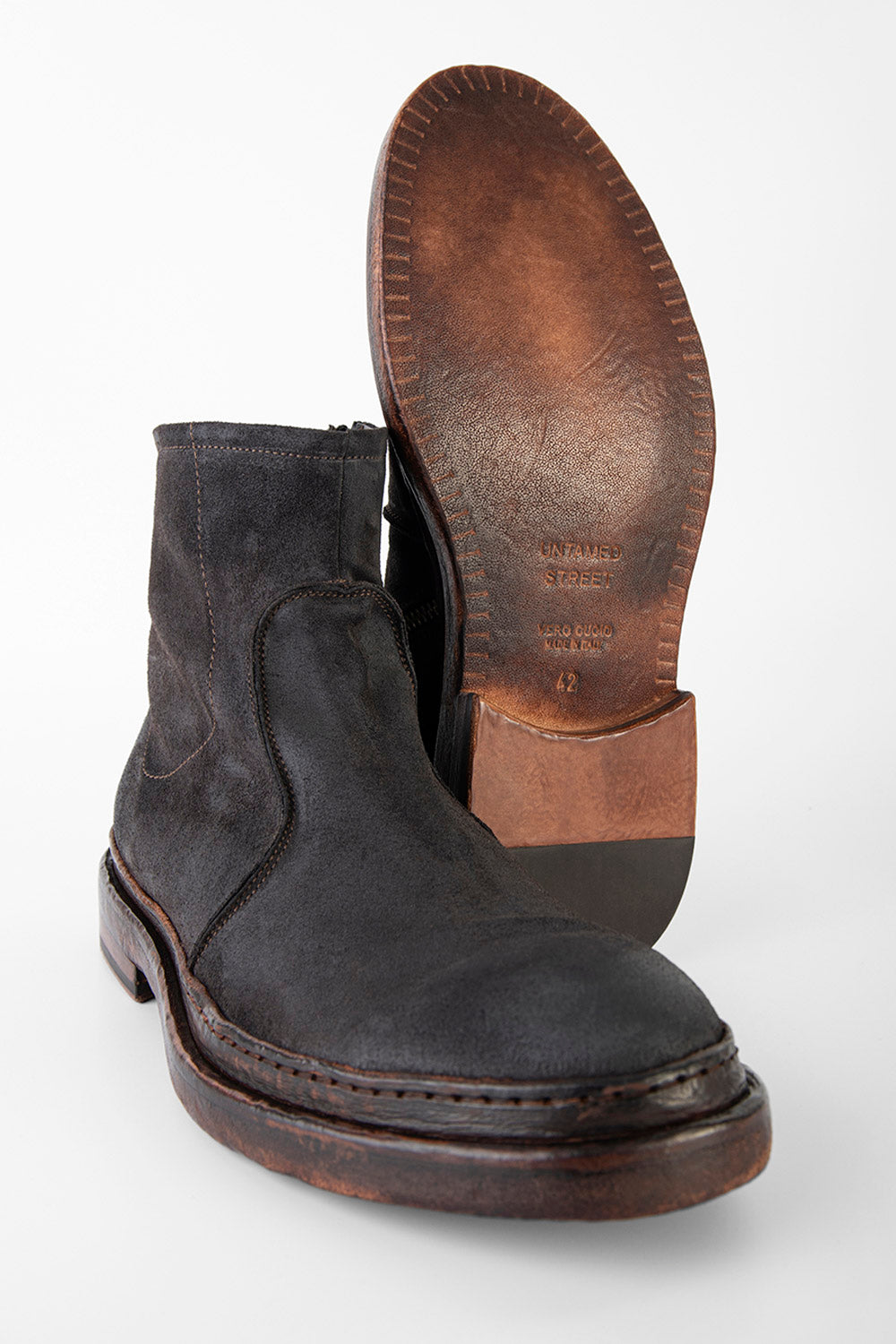 York Beige Leather Toggle Boot