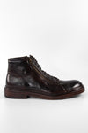 YORK rich-cocoa welted chukka boots.