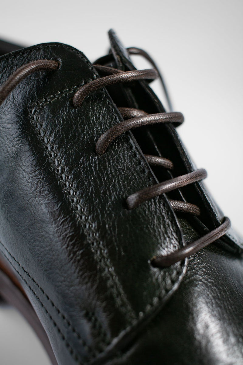 YORK dark-green welted derby shoes.