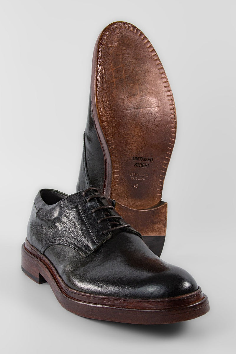 YORK dark-green welted derby shoes.