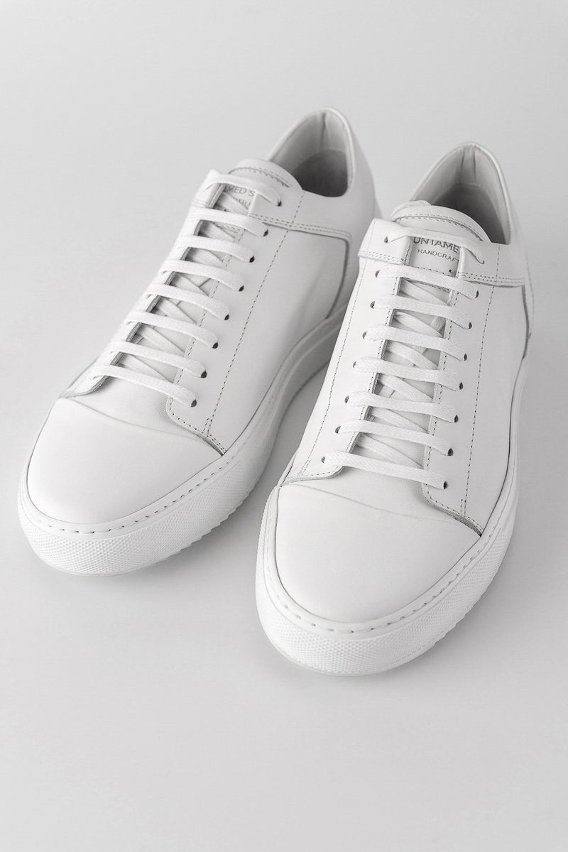 women leather white sneaker handmade in Italy