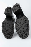REGENT tar-black lace-up boots.