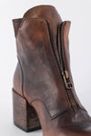 BERKELEY burnt-caramel ankle boots.