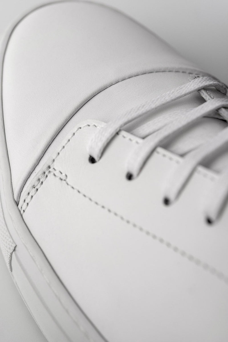 women leather white sneaker handmade in Italy