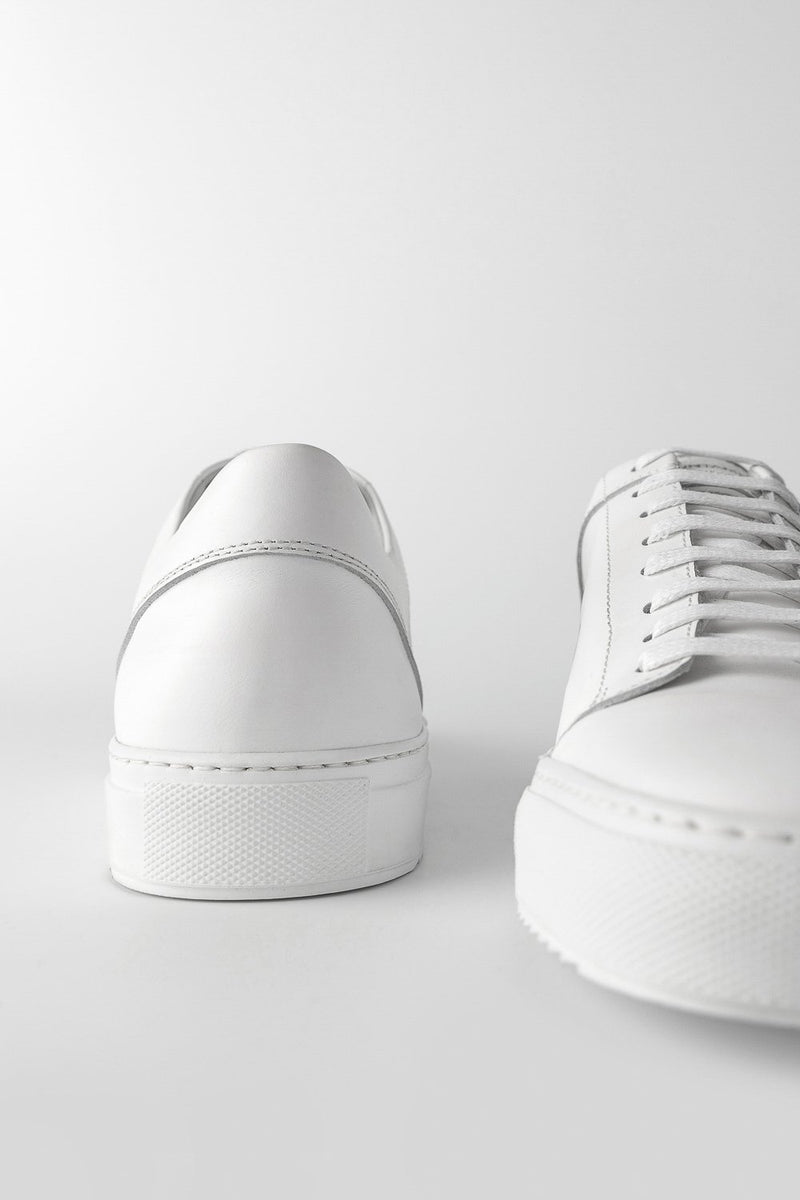 women leather white sneaker handmade in Italy